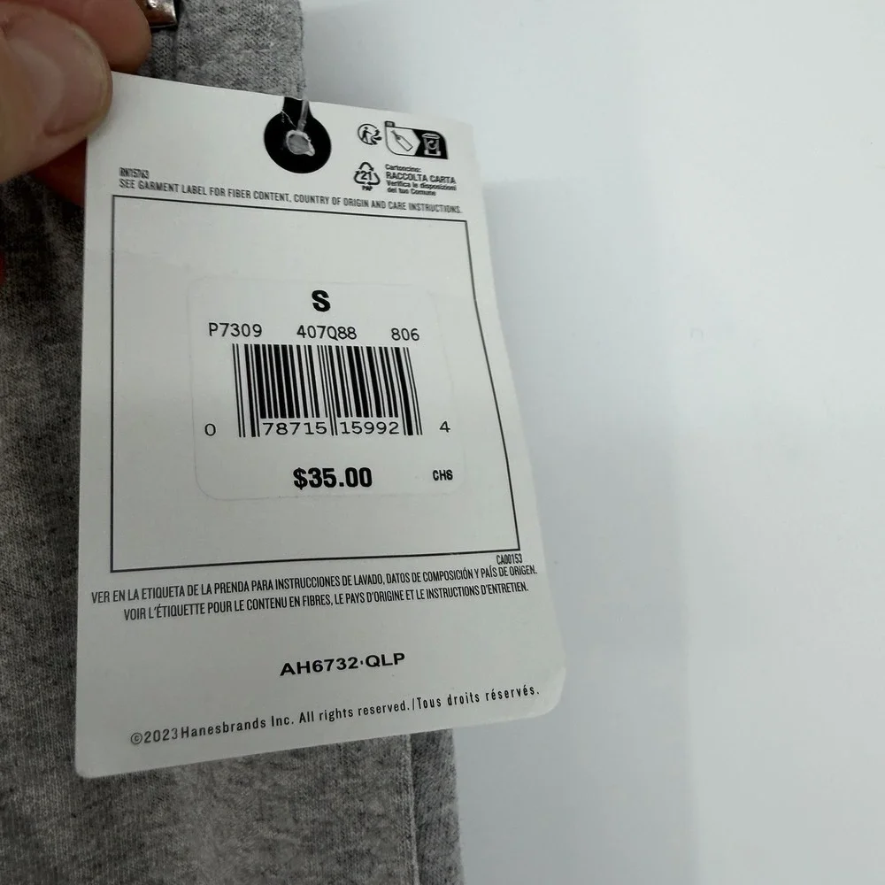 New Champion Men's Small Jersey Open-Bottom Pants Gray Athleisure Gym Pockets